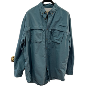 LL BEAN TROPICWEAR UPF SHIRT W SUNSMART PROTECTION WRINKLE-RESISTANT GORPCORE LT